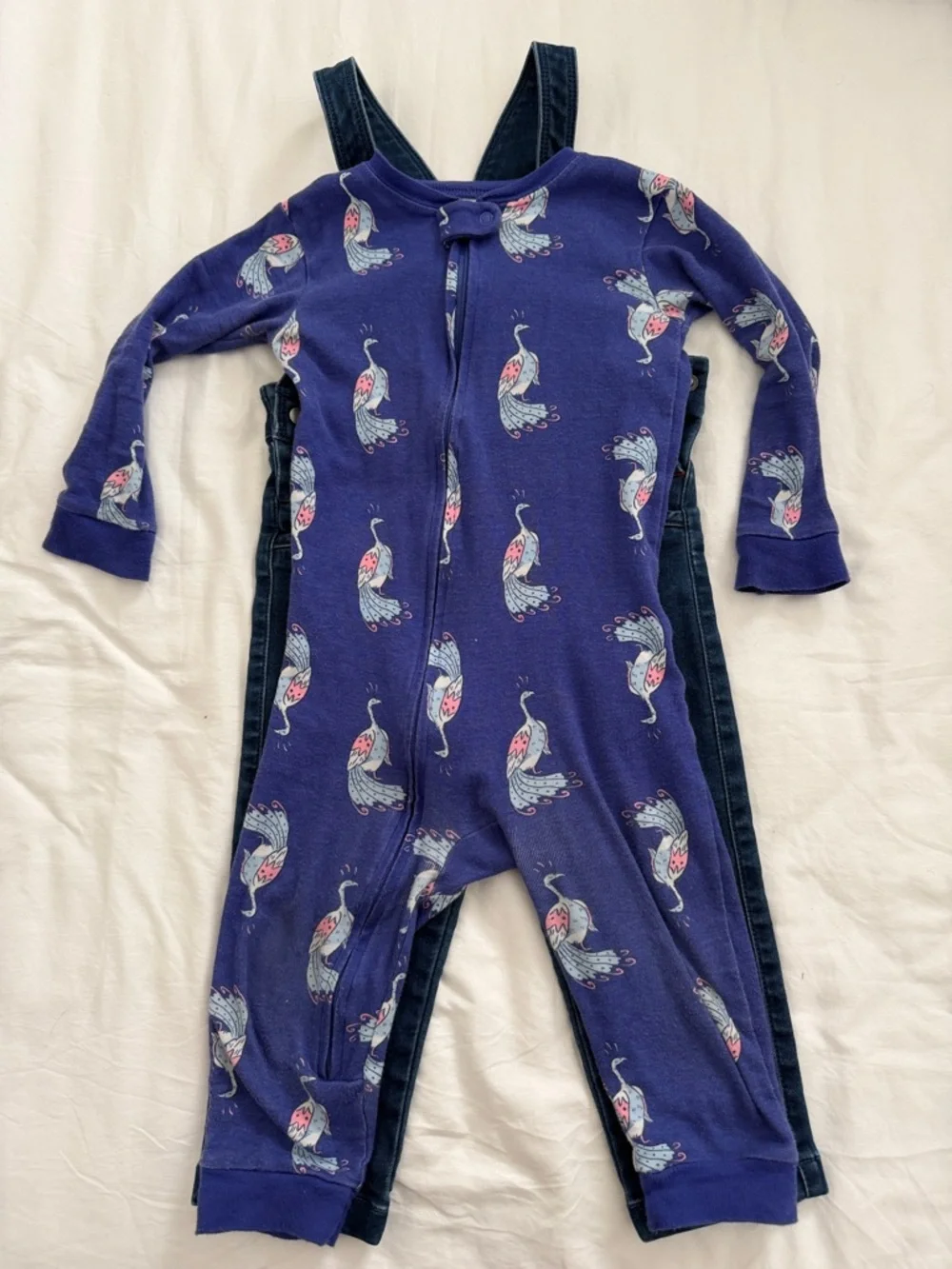 Toddler size 2T denim overalls